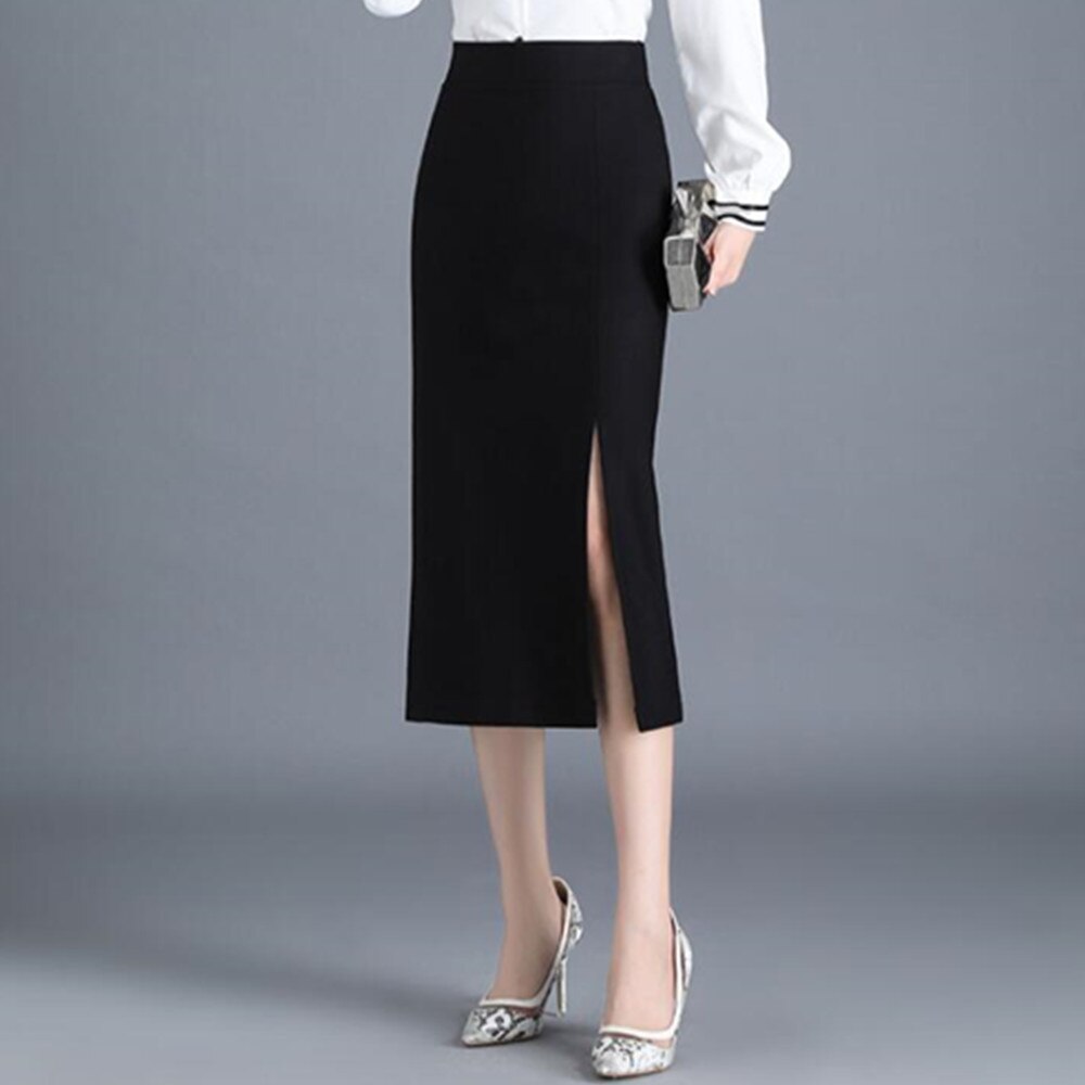 Women Office Spring Autumn Sexy Korean Black Pencil Skirts Ladies High –  jetechband