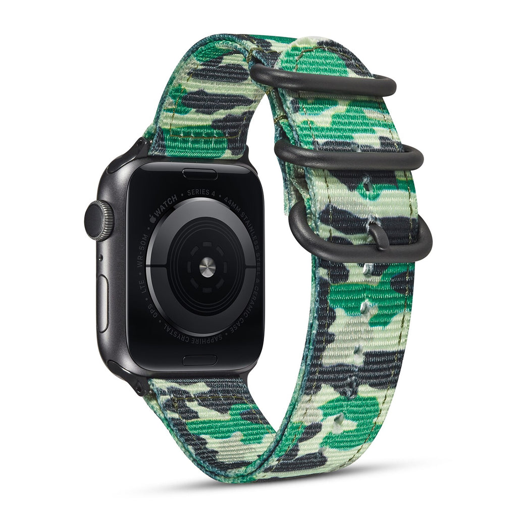 Nylon Buckle Bands for Apple Watch Series 1 2 3 4 5 6 SE Outdoor Army Green Watch Band 40 44MM for iWatch Strap 38 42MM