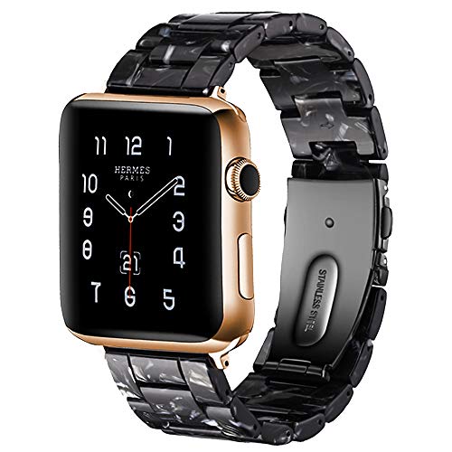 Resin strap For Apple watch band 44mm 40mm iWatch band 42mm 38mm stainless steel buckle bracelet Apple watch series 3 4 5 se 6
