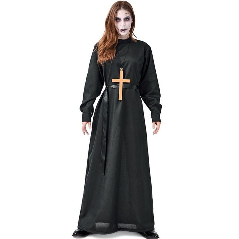 Halloween Cosplay Costumes for Women Black Nun Costume Terror Vampire jetechband Halloween Cosplay Costumes for Women Black Nun Costume Terror Vampire jetechband