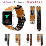Stitching leather watchband for apple watch band SE 6 5 4 40mm 44mm belt bracelet bands for iWatch Strap series 4 3 2 38mm 42mm