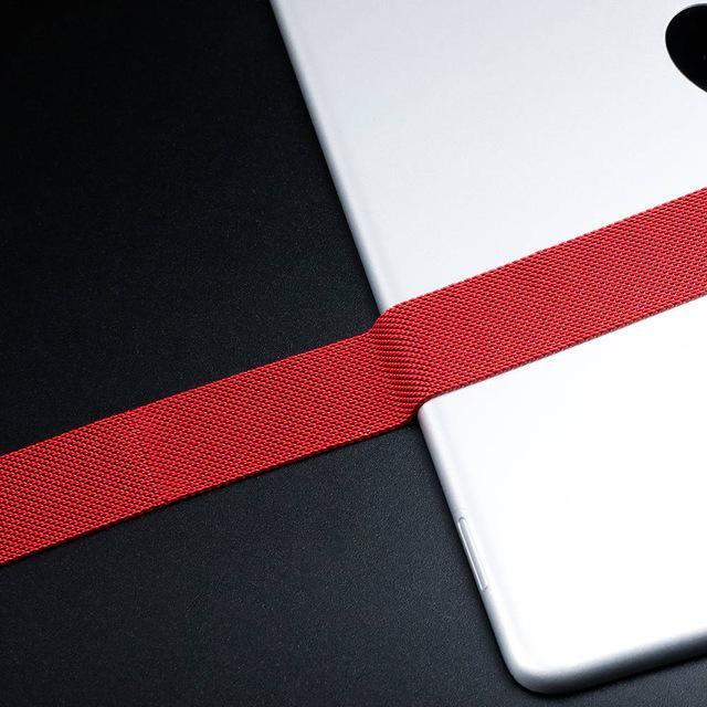Red Milanese Apple Watch Band
