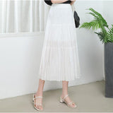 Women Summer Vintage Boho Floral Maxi Skirt Ladies Retro High Waist Side Slit Casual Pleated Skirts