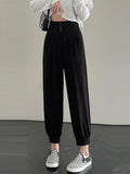 High Waist Ankle-length Women Korean Style Streetwear All-match Loose Ladies Casual Pant