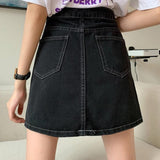 Sexy Summer Denim Women High Waist A-Line Mini Elegant Slim Bodycon Short Jean Skirt