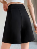 High Waist Casual Women Summer Fashion Comfortable Solid Color Loose Short Pants