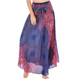 Printed Summer Floral Casual Sexy Beach Boho Long Maxi Skirt Bohemian Pleated Women Chiffon Skirts