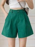 Women Summer Casual Fashion Korean Style All-match Streetwear High Waist Ladies Elegant Short Pants