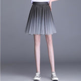 Retro Tulle Women Summer Korean Skirt Streetwear Ladies Mesh Casual Ball Gown Saia Short Skirts