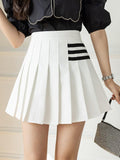 High Waist Mini Pleated Skirts WomenFashion Korean Style All-match Ladies Elegant A-line Short Skirt