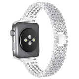 Women&#39;s Diamond Strap for Apple Watch Band 7 6 41mm 45mm 38/42mm 40/44mm Jewelry Bracelet for iWatch Series 7 SE 5 3 Metal Bands