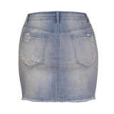 Womens High Waisted Short Mini Denim Sexy White Jean Skirts