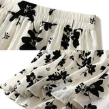 Floral Holiday Elastic High Waist A Line Summer Long Vintage Beach Print Skirts