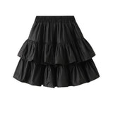 Japanese Korean Lolita Shorts Women Summer High Waist Ruffle Pleated Skirts Preppy Style Cake Skirt