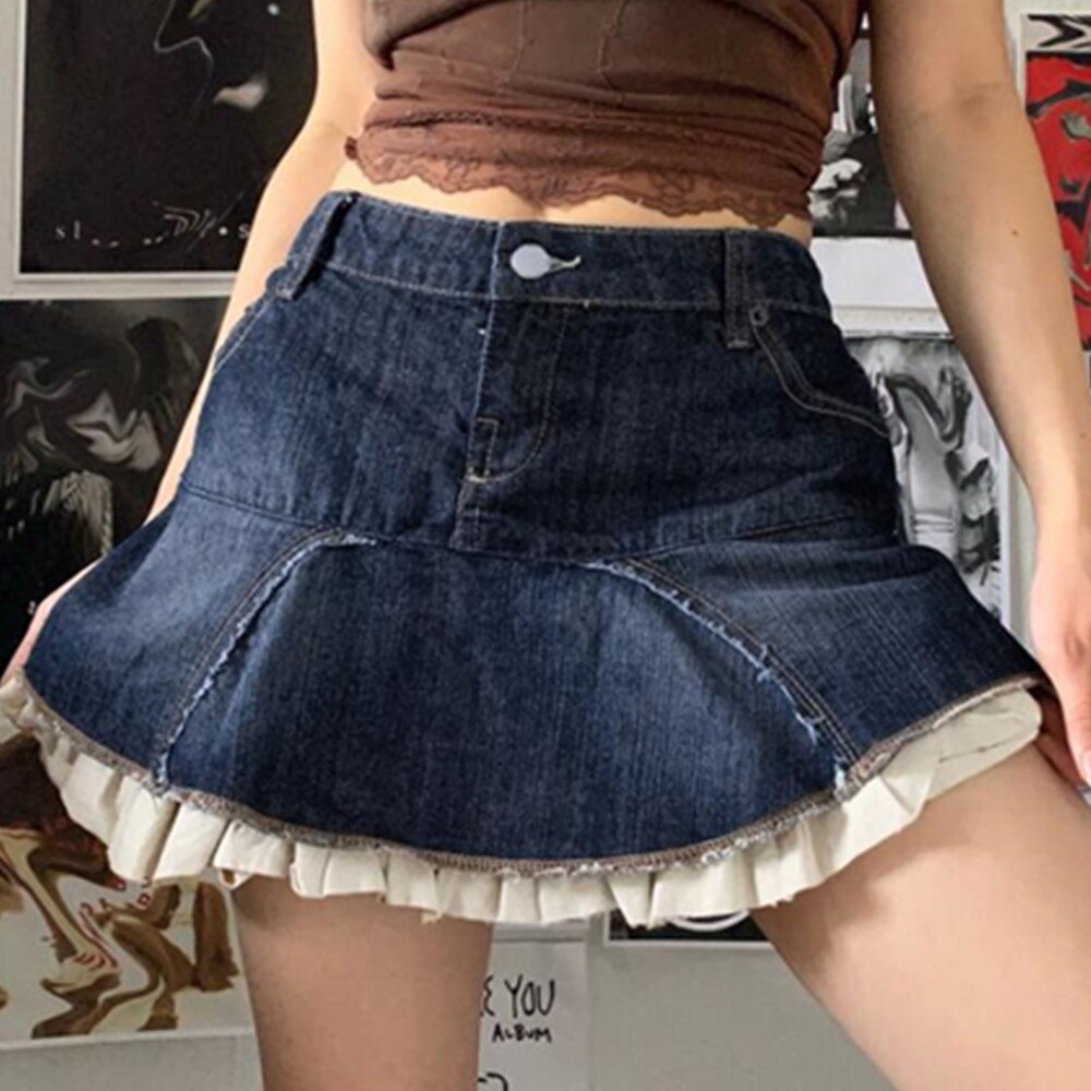 Harajuku Goth Streetwear Y2k E-girl Punk High Waist Mini Skirt