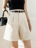 High Waist Casual Women Summer Korean Style Streetwear All-match Ladies Short Tailored Pants