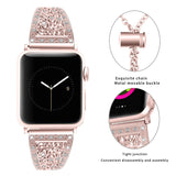 Women Diamond Band For Apple Watch Serie 7 6 SE 5/4/3 Armband Strap For iWatch 38/42mm 40/44mm 45mm 41mm