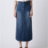 Women Long Casual Denim Summer High Waist A-Line Jeans Streetwear Sexy Solid Party Maxi Skirts