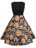 Black 1950s Pumpkin Plus Size Dress