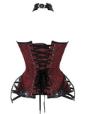 Halloween Steampunk Gothic Leather Halter Corset