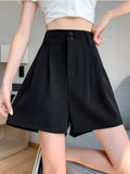 High Waist Casual Women Summer Fashion Comfortable Solid Color Loose Short Pants