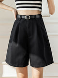 High Waist Casual Women Summer Korean Style Streetwear All-match Ladies Short Tailored Pants