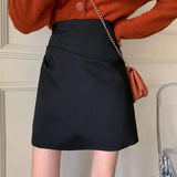 Women High Waist Pencil Skirts Fashion Korean Style All-match Solid Color Office Lady Elegant Short Skirt