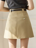 High Waist Women Summer Korean Style All-match Ladies Elegant Pleated Casual A-line Short Skirt