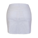 Womens High Waisted Short Mini Denim Sexy White Jean Skirts