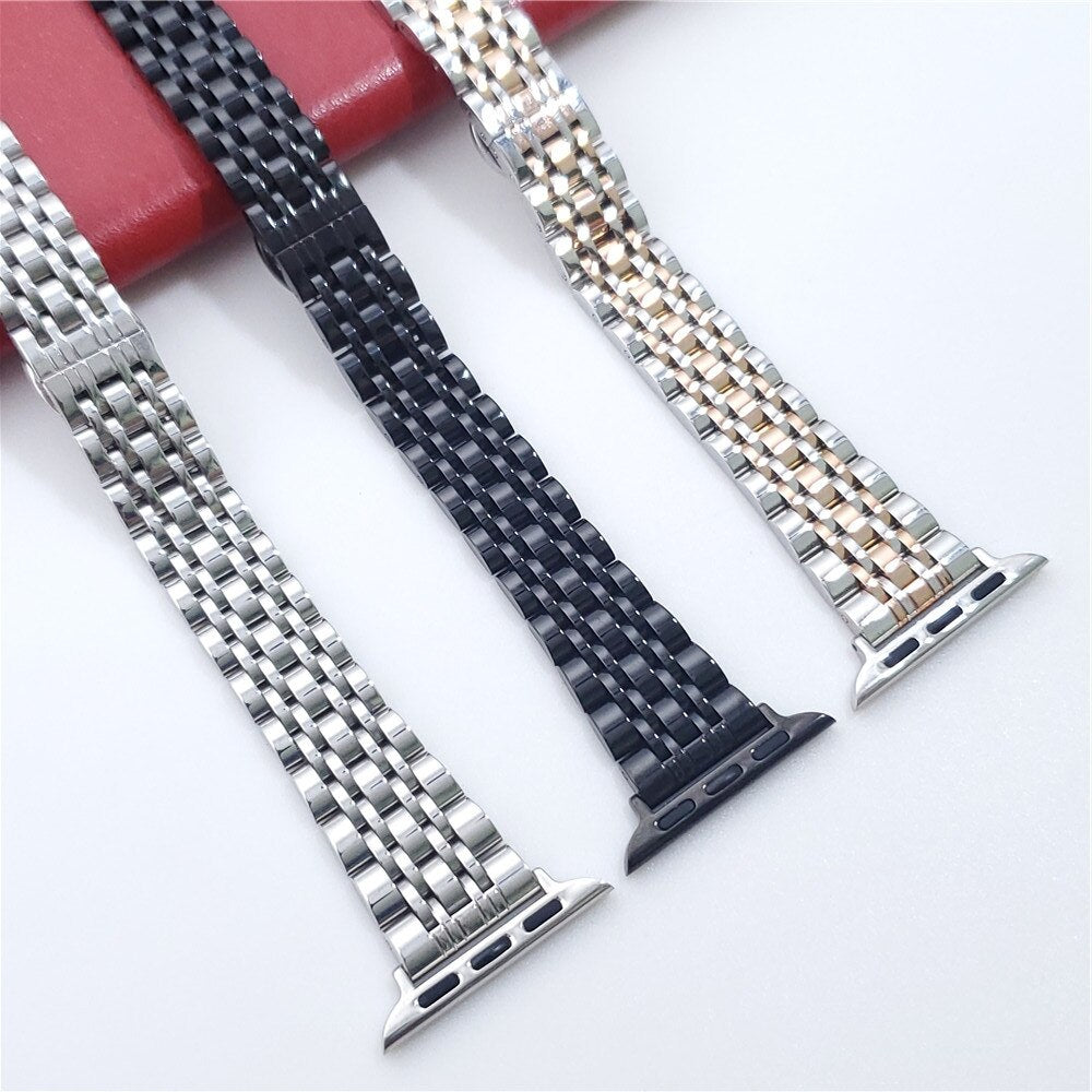 Stainless Steel Strap For Apple Watch Band 7 6 SE 5 3 iWatch series 41mm 45mm 40mm 44mm 38mm 42mm Sport Metal Slim Bracelet Band