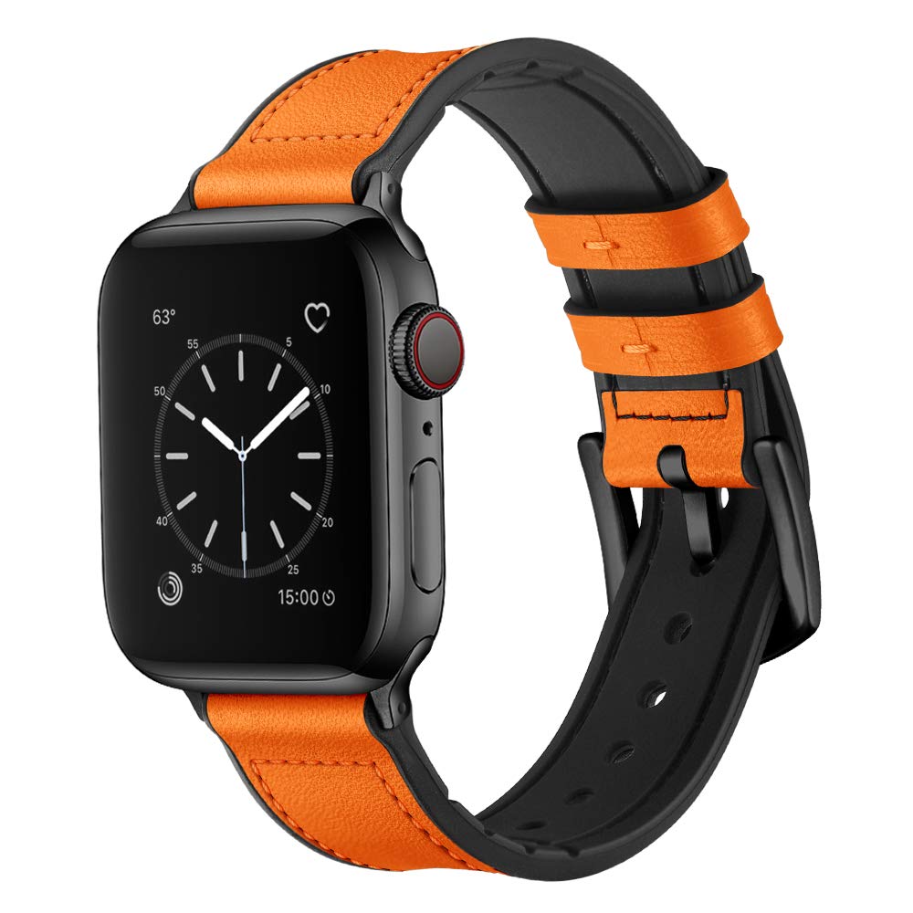 Leather strap for Apple watch band 42mm 38mm Luxury Silicone+Leather watchband Bracelet iWatch series 3 4 5 se 6 band 44mm 40mm