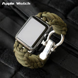 Nylon strap For Apple watch band 44mm 40mm 45mm 41mm 42mm 38mm Outdoors Sport Survival Rope Bracelet iWatch series 3 4 5 se 6 7