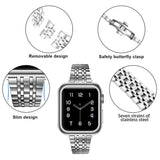 Stainless Steel Strap For Apple Watch Band 7 6 SE 5 3 iWatch series 41mm 45mm 40mm 44mm 38mm 42mm Sport Metal Slim Bracelet Band