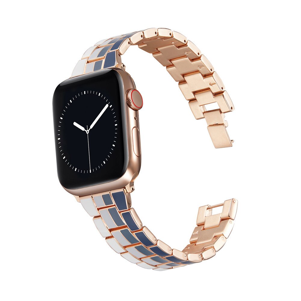 Women&#39;s Jewelry Strap for Apple Watch Band 6 44mm 40mm 42mm 38mm Rainbow Stainless Steel for iWatch Bands Serie 6 5 4 3 Bracelet