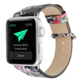 Accessories Apple Watch band Strap, Chinese Ink Painting Flower Vegan Leather,  44mm/ 40mm/ 42mm/ 38mm Wristband for iWatch Series 1 2 3 4