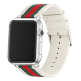 Accessories Apple Watch Band Strap Striped Nylon & Leather, Fits Series  44mm/ 40mm/ 42mm/ 38mm  iwatch Series 1 2 3 4
