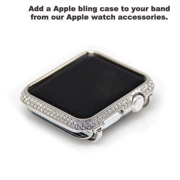 Accessories Apple watch cuff band,  Bling Luxury Crystal Diamond iWatch cuff bangle,  Stainless Steel, 44mm, 40mm, 42mm, 38mm, Series 1 2 3 4