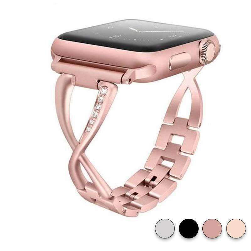  VSANT Luxury Band with Charms Decor Compatible With Apple Watch  Band 38mm 40mm 41mm Women,Braided Stretchy Solo Loop Wristbands Adjustable  with Bling Diamond Butterfly for iWatch 1 2 3 4 5