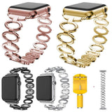 accessories Apple Watch Series 5 4 3 2 Band,  Elliptical Style Wristband, Stainless Steel Metal iWatch Strap 38mm, 40mm, 42mm, 44mm