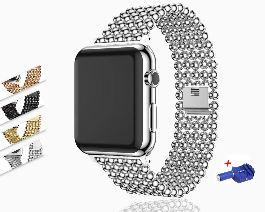 Accessories Apple Watch Series 5 4 3 2 Band, Minimal Stainless Steel Metal, 38mm, 40mm, 42mm, 44mm - US Fast Shipping
