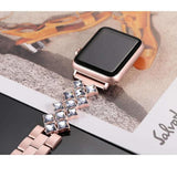 accessories Apple Watch Series 5 4 3 2 Band, Rose gold Bling Diamond Stainless Steel Strap 38mm, 40mm, 42mm, 44mm