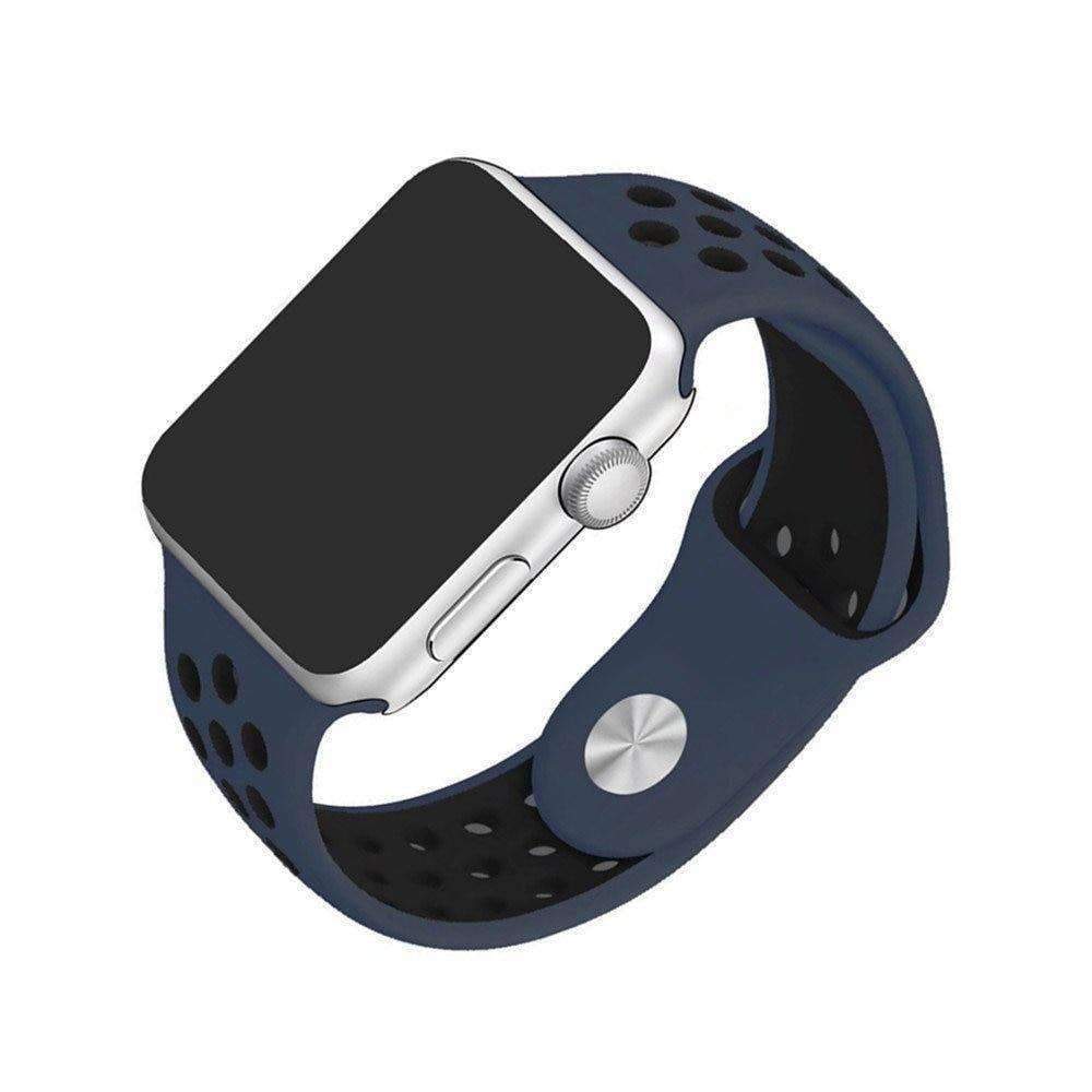 Bracelet Apple Watch Sport bande silicone 42mm Bleu