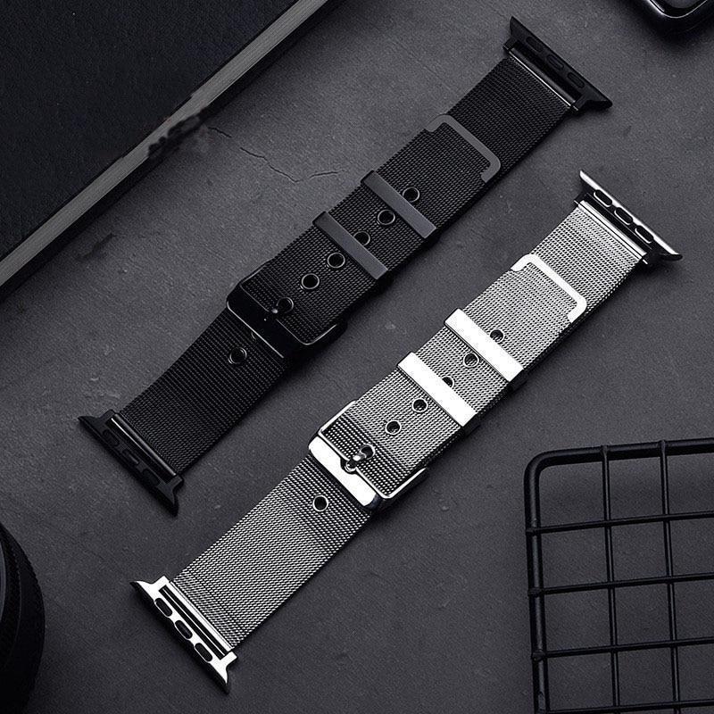 accessories Apple Watch Series 5 4 3 2 Band, Sport Milanese Loop with buckle, Stainless Steel iwatch 38mm, 40mm, 42mm, 44mm - US Fast Shipping
