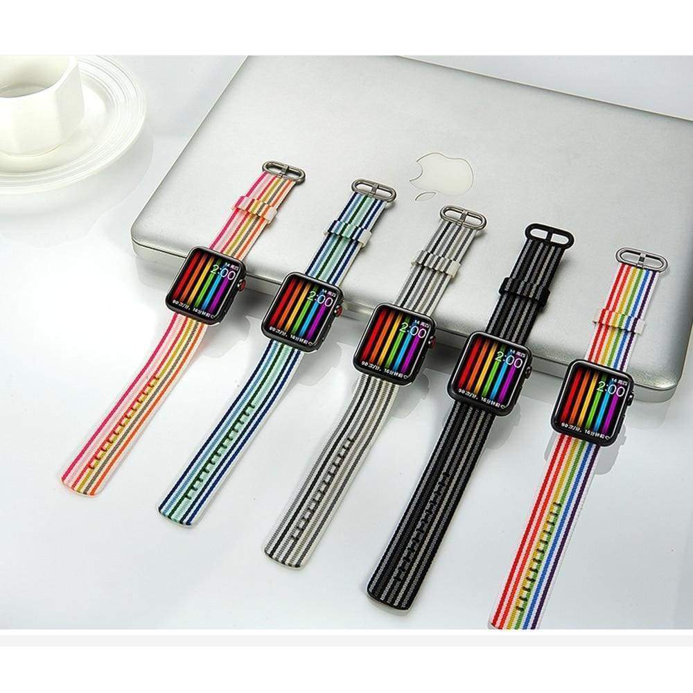 accessories Apple Watch Series 5 4 3 2 Band, Sport Woven Nylon Strap, Wrist bracelet belt fabric-like nylon band for iwatch 38mm, 40mm, 42mm, 44mm - US Fast Shipping