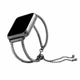 Accessories Black 2 / 38mm/40mm Apple watch cuff band,  Bling Luxury Crystal Diamond iWatch cuff bangle,  Stainless Steel, 44mm, 40mm, 42mm, 38mm, Series 1 2 3 4