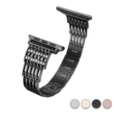 accessories Black / 38mm / 40mm Apple Watch Series 5 4 3 2 Band, Bling Stainless Steel Metal Watch band for Apple Watch band 38mm, 40mm, 42mm, 44mm