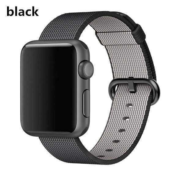 accessories black / 38mm / 40mm Apple Watch Series 5 4 3 2 Band, Sport Woven Nylon Strap, Wrist bracelet belt fabric-like nylon band for iwatch 38mm, 40mm, 42mm, 44mm - US Fast Shipping