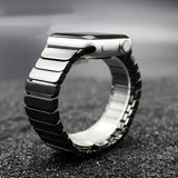 Accessories Black / 42mm / 44mm Apple Watch Series 5 4 3 2 Band, Ceramic link, Luxury Butterfly Clasp Loop Strap Black & white 38mm, 40mm, 42mm, 44mm - US Fast Shipping
