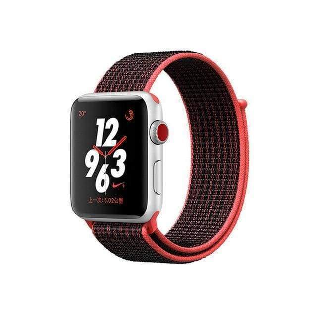accessories black deep red / 38mm/40mm Apple Watch band Nylon sport loop strap 44mm/ 40mm/ 42mm/ 38mm iWatch Series 1 2 3 4 bracelet hook-and-loop wrist watchband accessories - US fast shipping