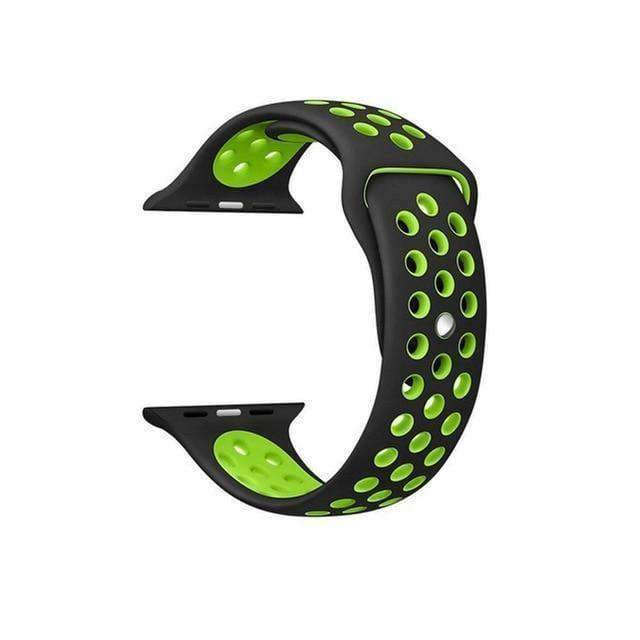 accessories Black Green / 38mm / 40mm S Apple Watch Series 5 4 3 2 Band, Silicone Strap Bracelet Sport Wrist Watch Belt Rubber  38mm, 40mm, 42mm, 44mm - US Fast shipping